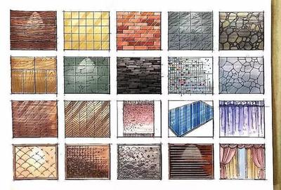 手繪技巧精講 石材裝飾材料的質(zhì)感表現(xiàn)技法