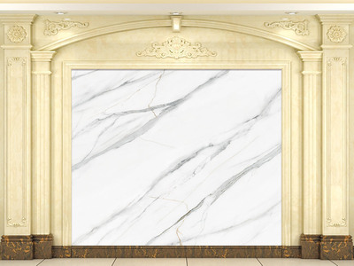 爵士白雅士白雪花白 大理石紋石材背景墻的裝飾藝術(shù)